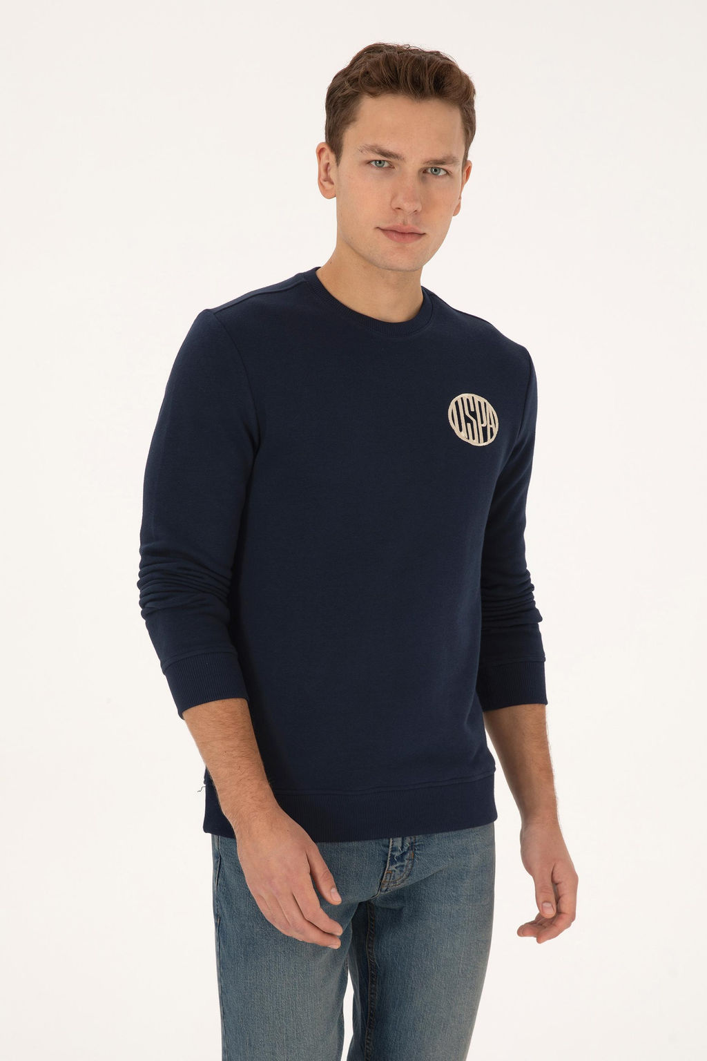 Erkek Regular Fit Bisiklet Yaka Lacivert Sweatshirt - U.s. polo assn фото 3