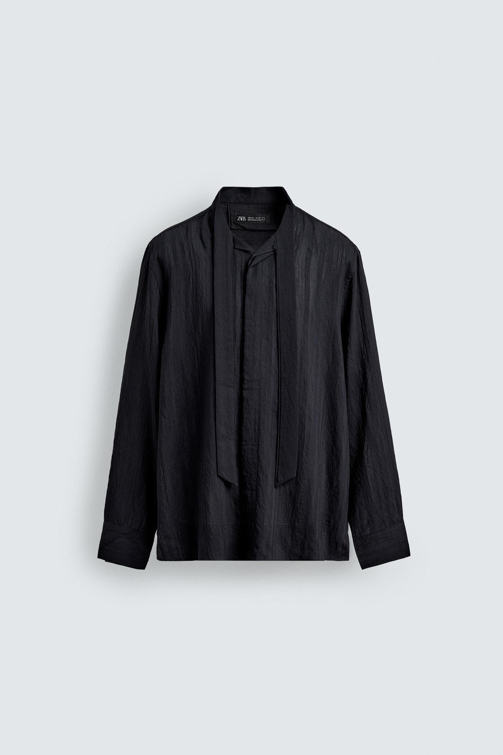 FLOWING SHIRT WITH TIED DETAIL - Zara фото 7