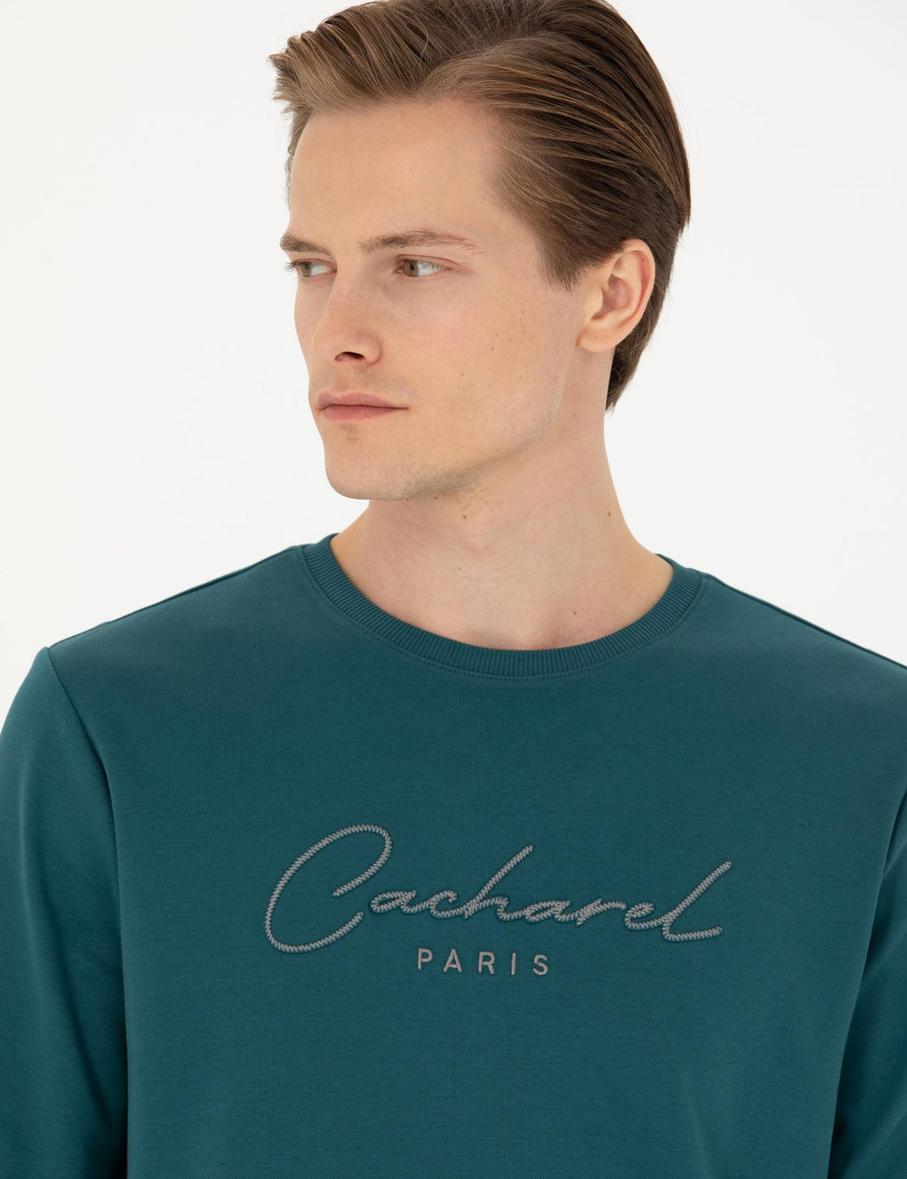 Зеленый свитшот с круглым вырезом - Cacharel фото 3