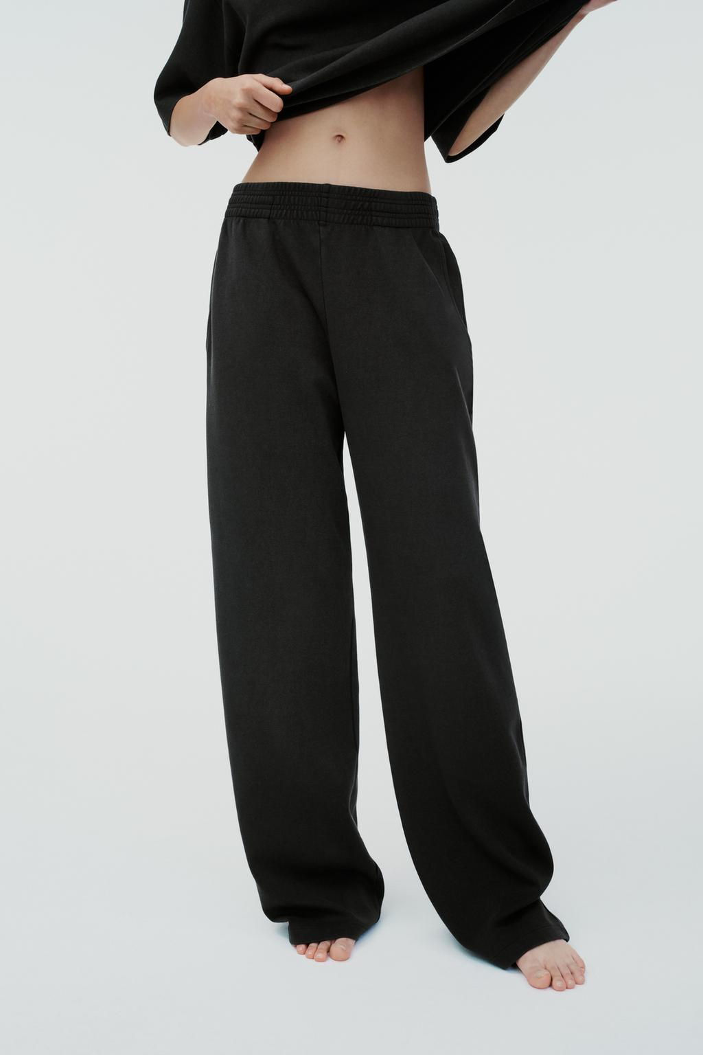 WASHED INTERLOCK TROUSERS - Zara фото 9