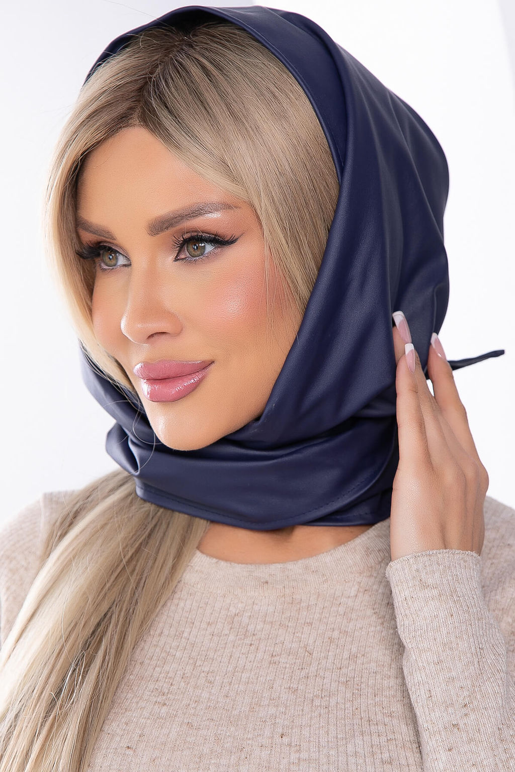 Косынка из экокожи (блю) КЭ7 - Lt collection фото 3