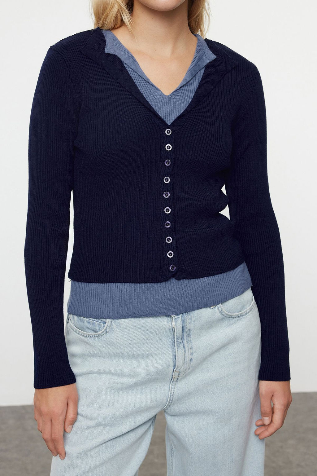 Lacivert Ikili Triko H?rka TWOAW25HI00153