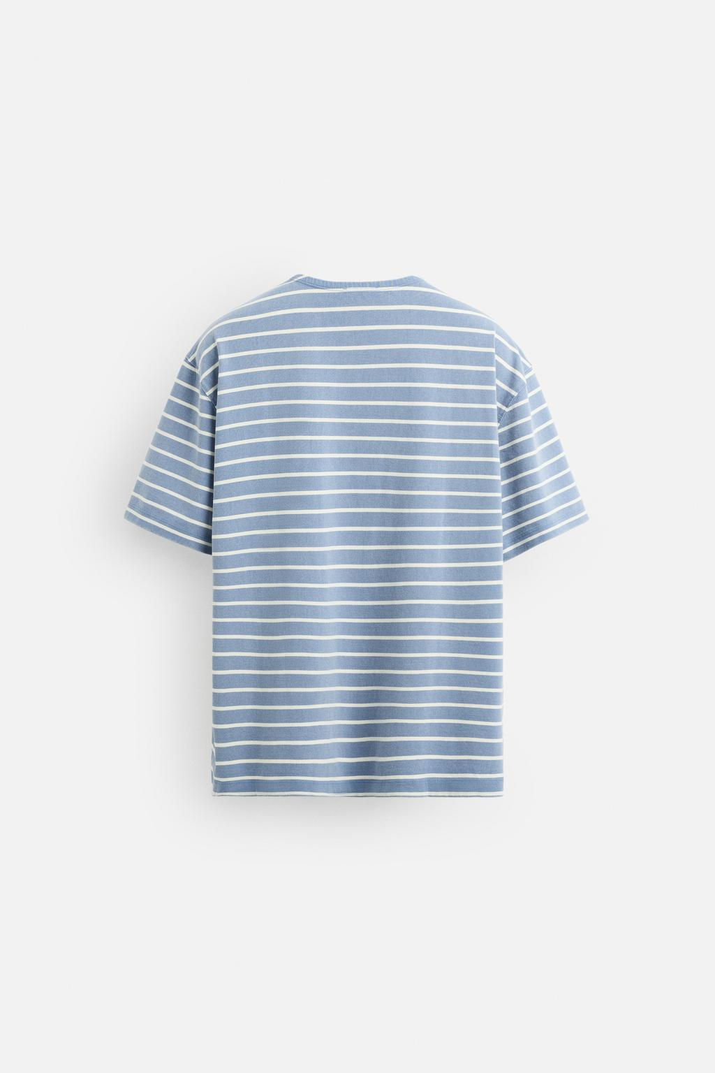 STRIPED JACQUARD T-SHIRT - Zara фото 7