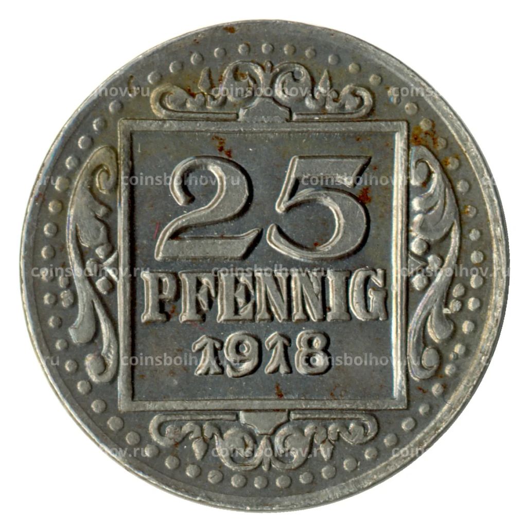 Монета 25 пфеннигов 1918 года Германия Нотгельд (Мюнстер)