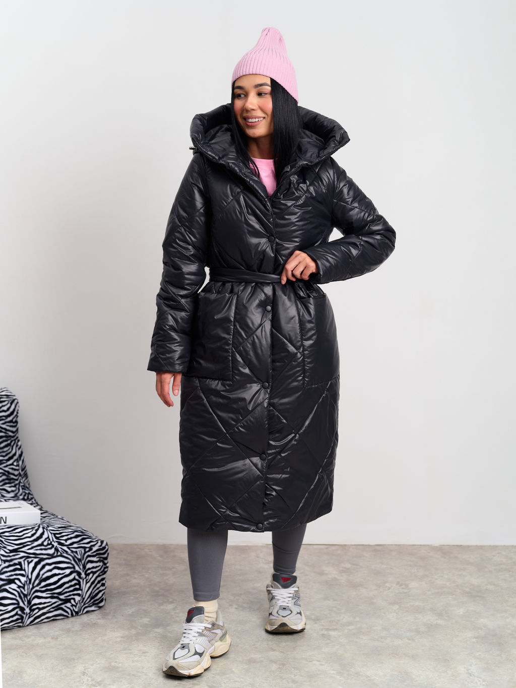 Пальто женское зимнее "Кит" черный