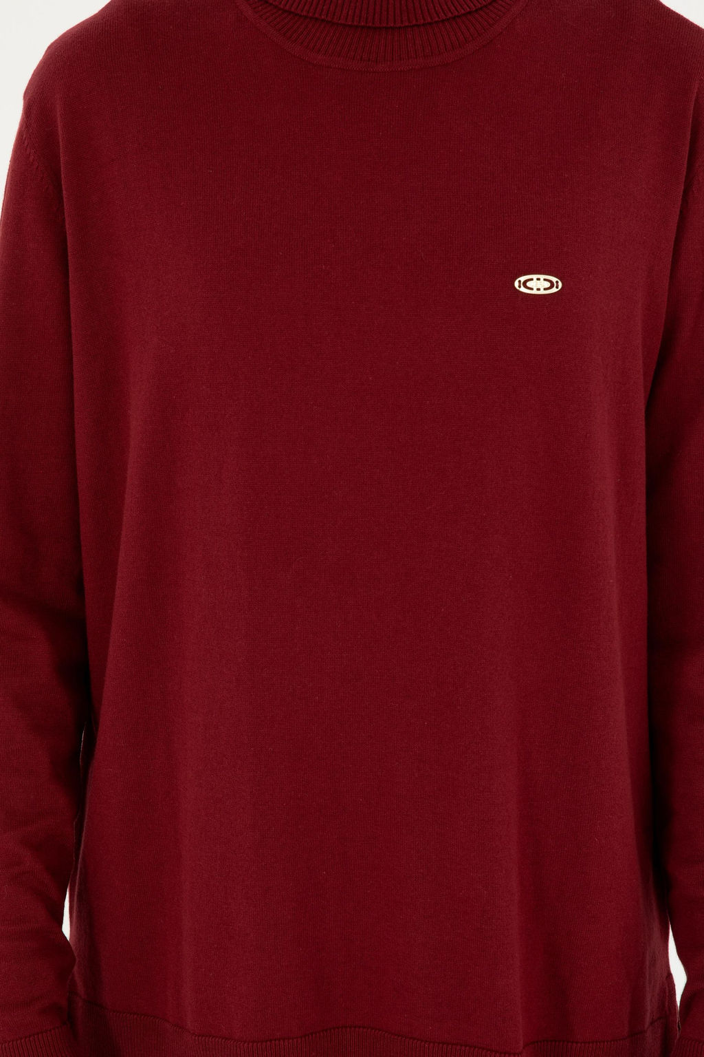 Женский бордово-красный базовый свитер с высоким воротником - U.s. polo assn фото 6