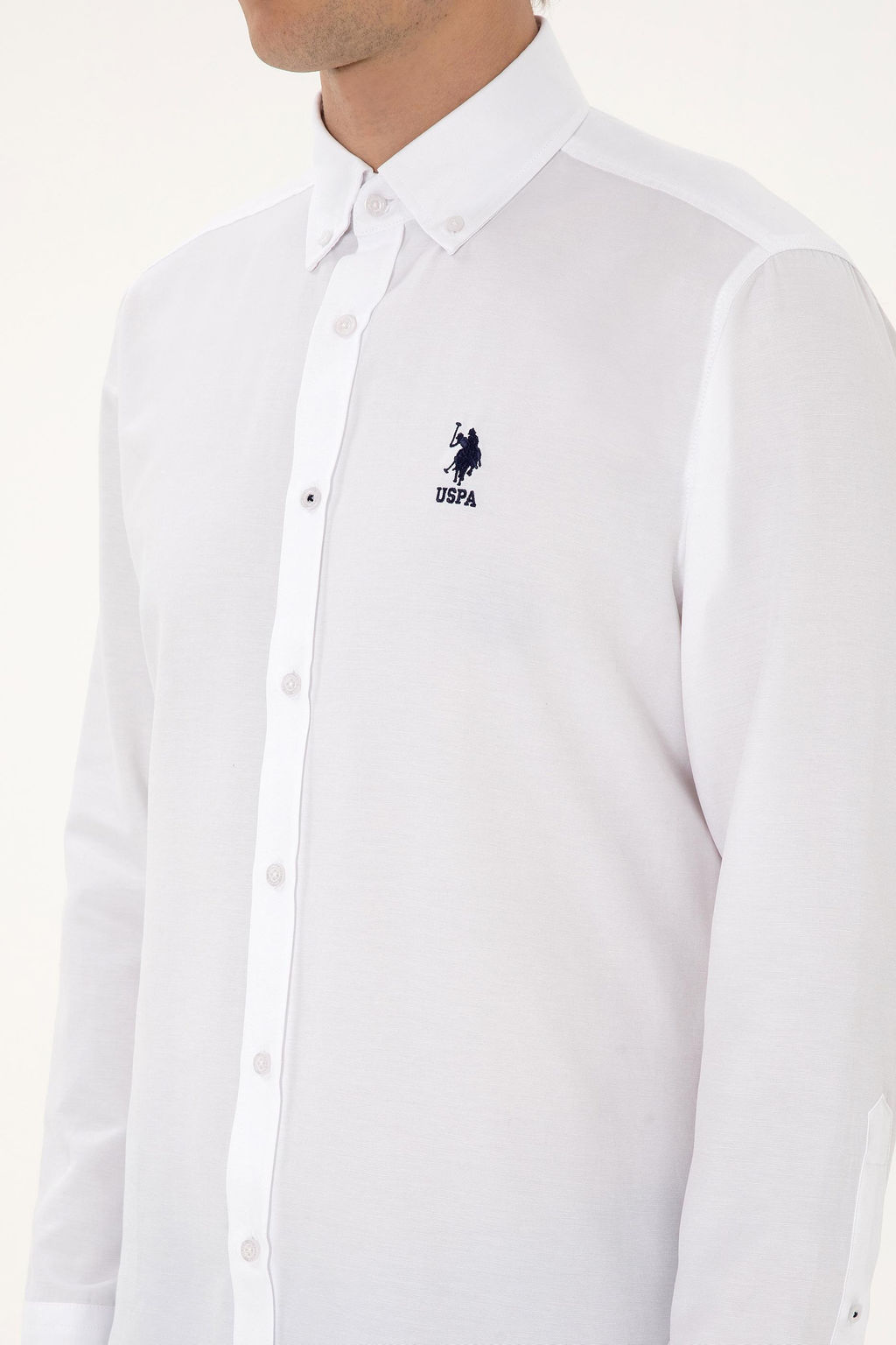 Erkek Beyaz Uzun Kollu Basic G_mlek Sepette S_rpriz _ndirim - U.s. polo assn фото 14