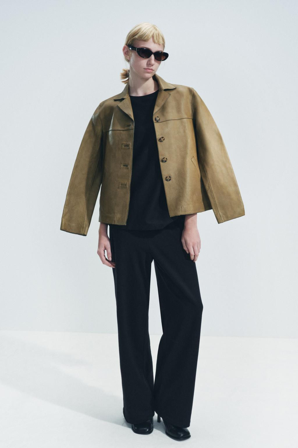 COTTON STRAIGHT-LEG TROUSERS - Zara фото 10