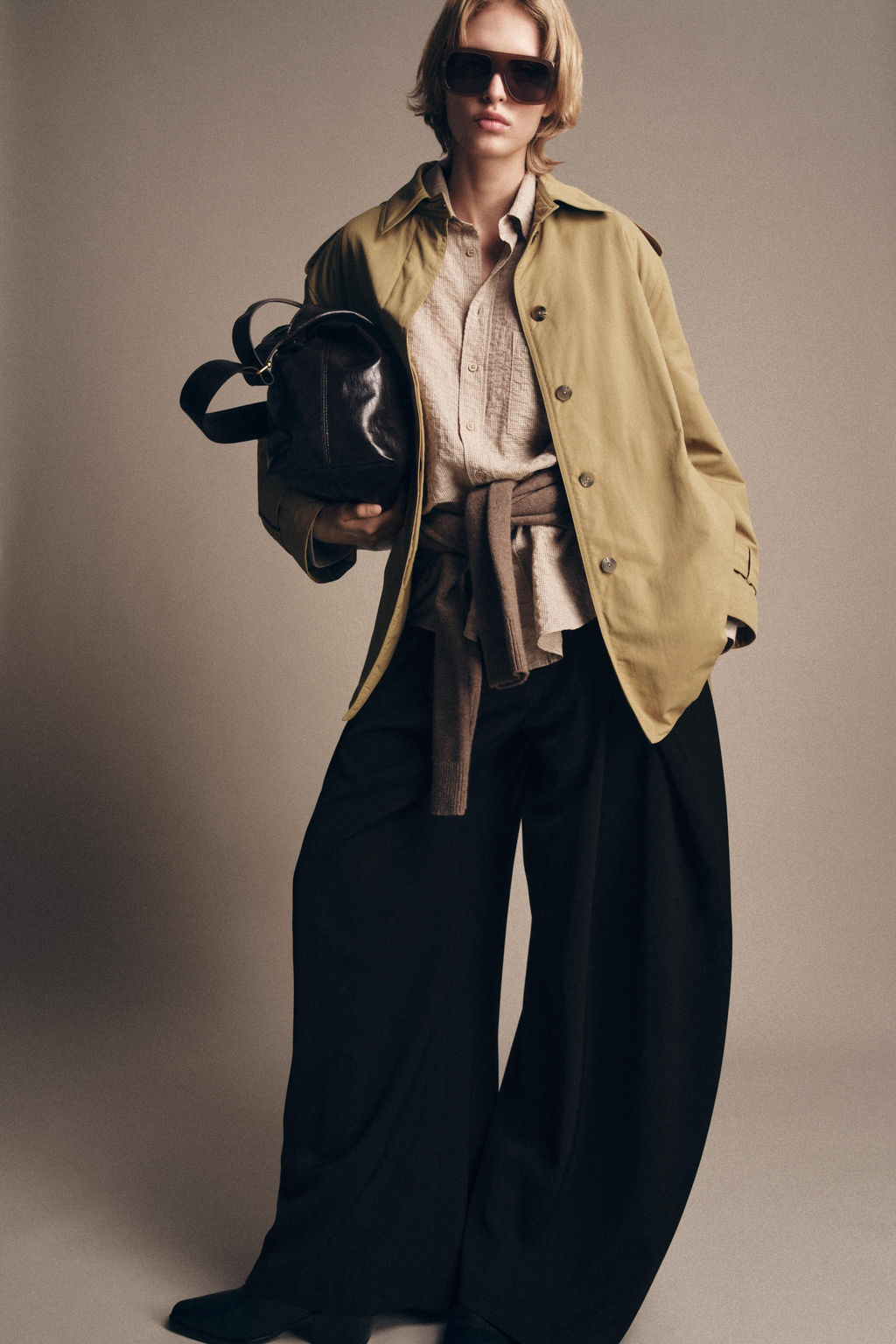 ZW COLLECTION PADDED TRENCH COAT WITH BELT - Zara фото 4