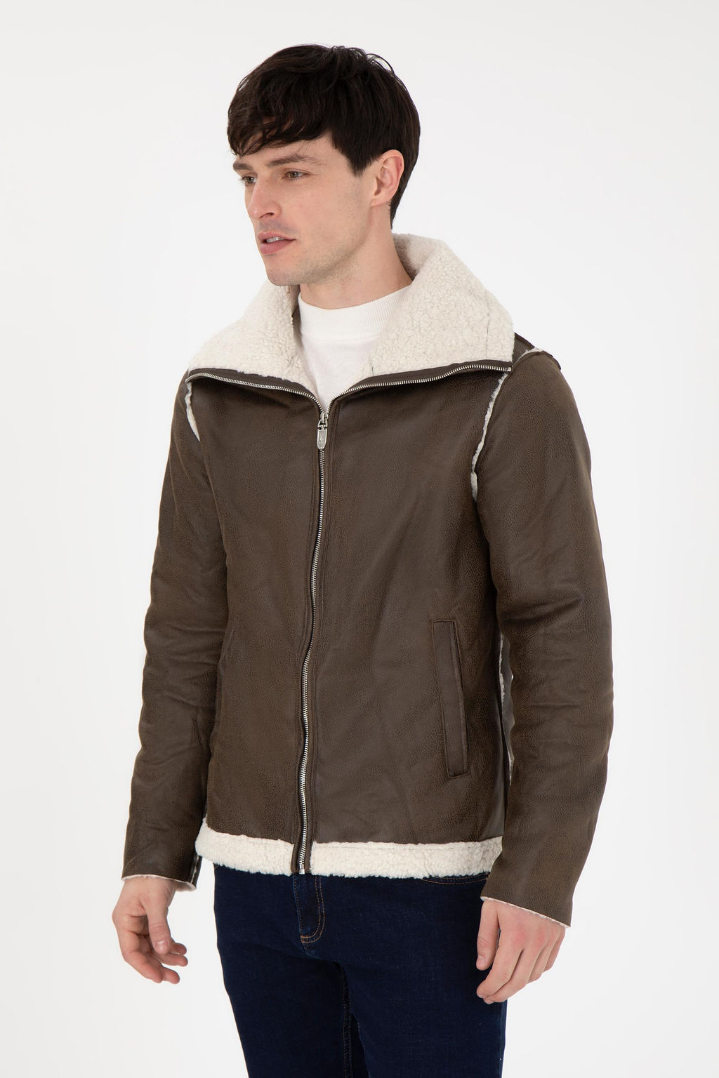 Мужское пальто цвета хаки Неожиданная скидка в корзине - U.s. polo assn фото 4