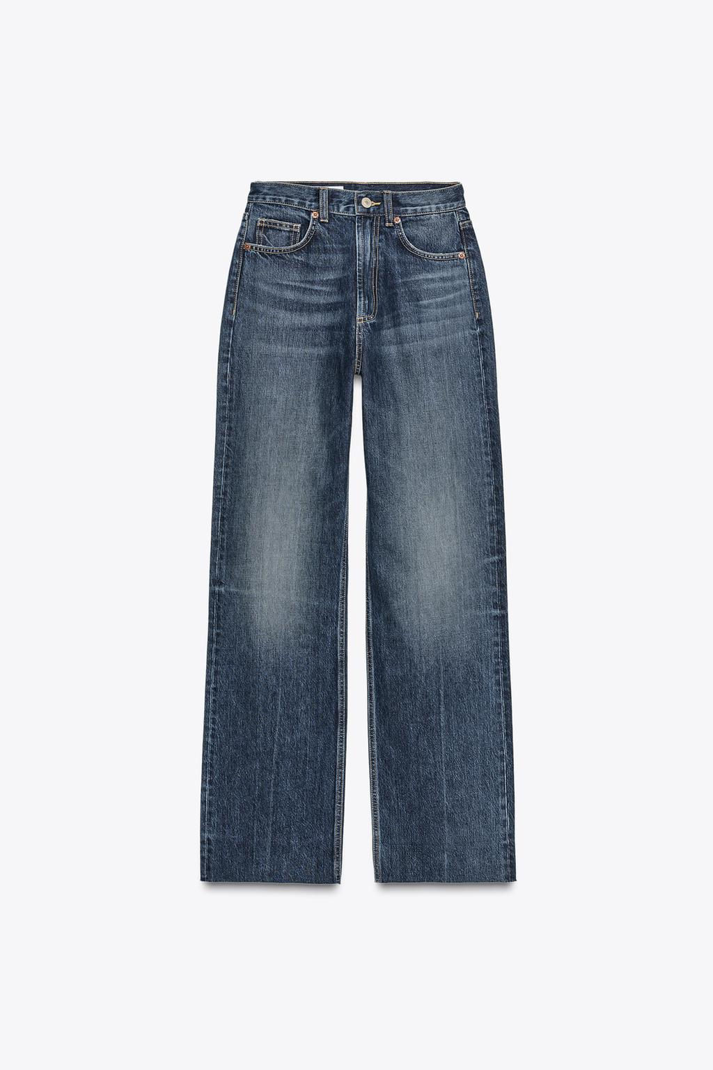 TRF WIDE-LEG HIGH-WAIST FULL LENGTH JEANS - Zara фото 6