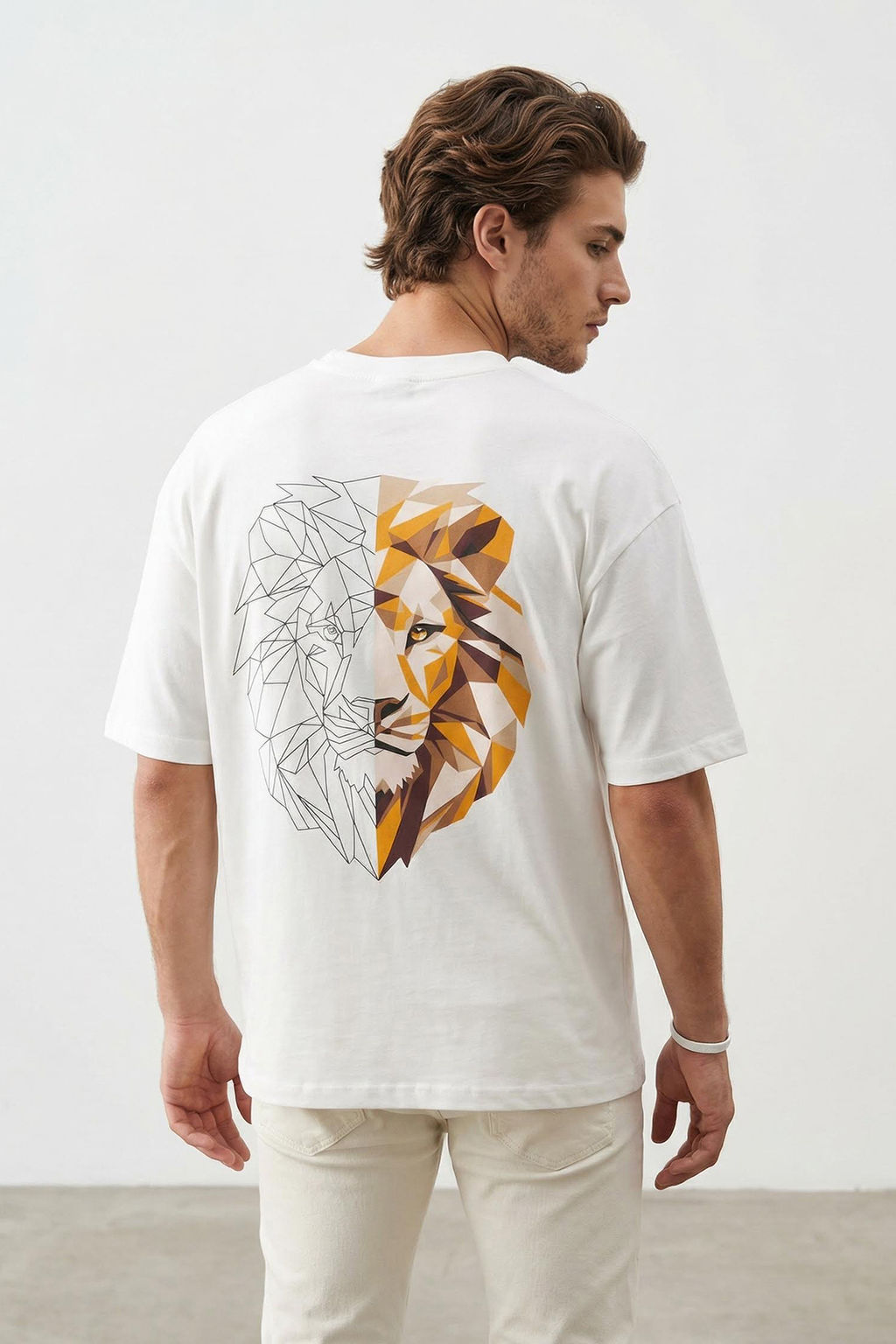 TRENDYOL MAN Siyah Oversize/Genis Kesim S?rt Hayvan Bask?l? %100 Pamuk T-Shirt TMNSS25TS00117 - Trendyolmilla фото 24