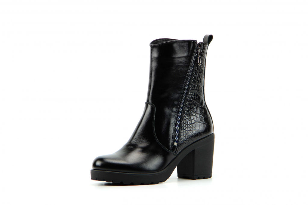 Ботильоны 606.620.black-reptile/Байка