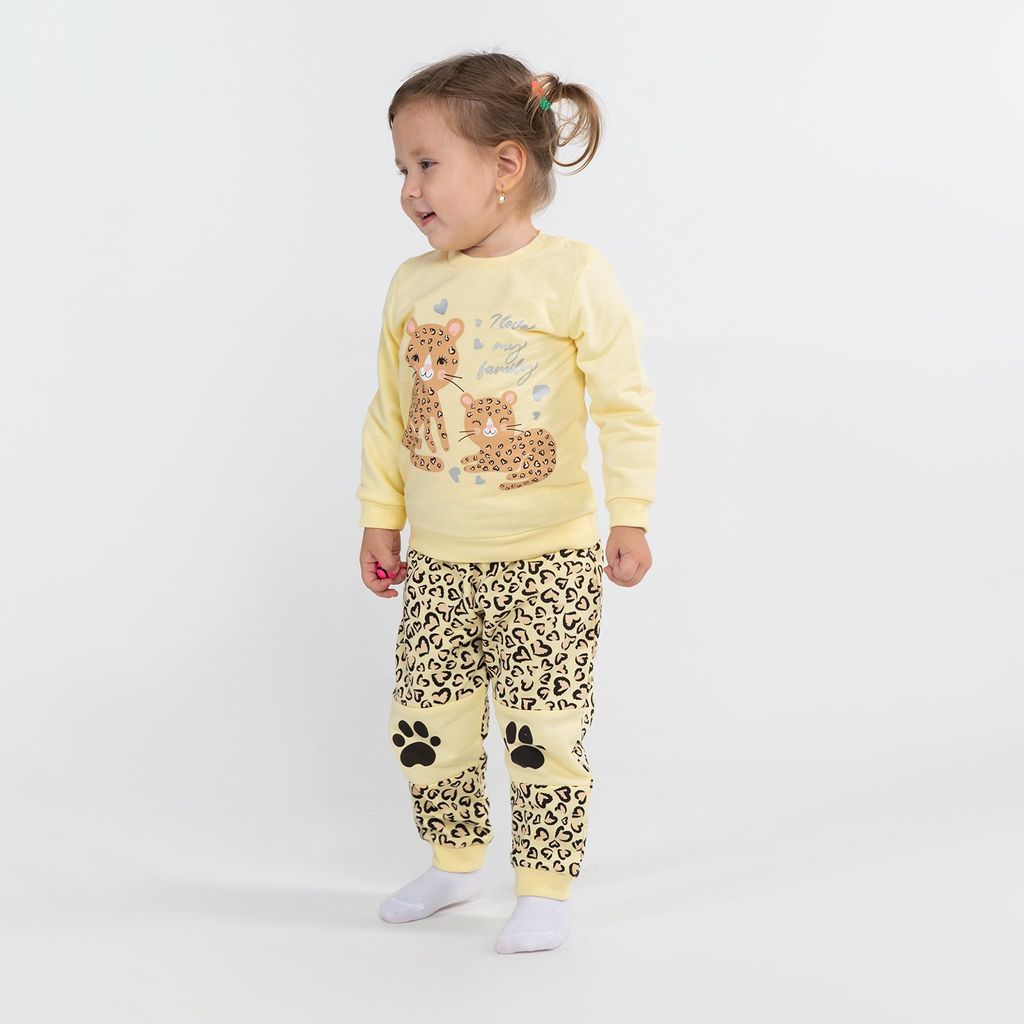 CRB wear/CWNG 90063-30-299 Комплект для девочки (джемпер, брюки), светло-желтый/Ex.Cherubino