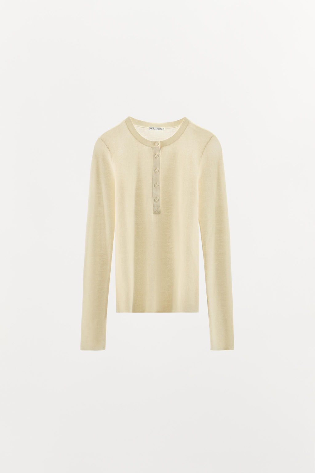 BUTTON-UP COTTON T-SHIRT - Zara фото 5