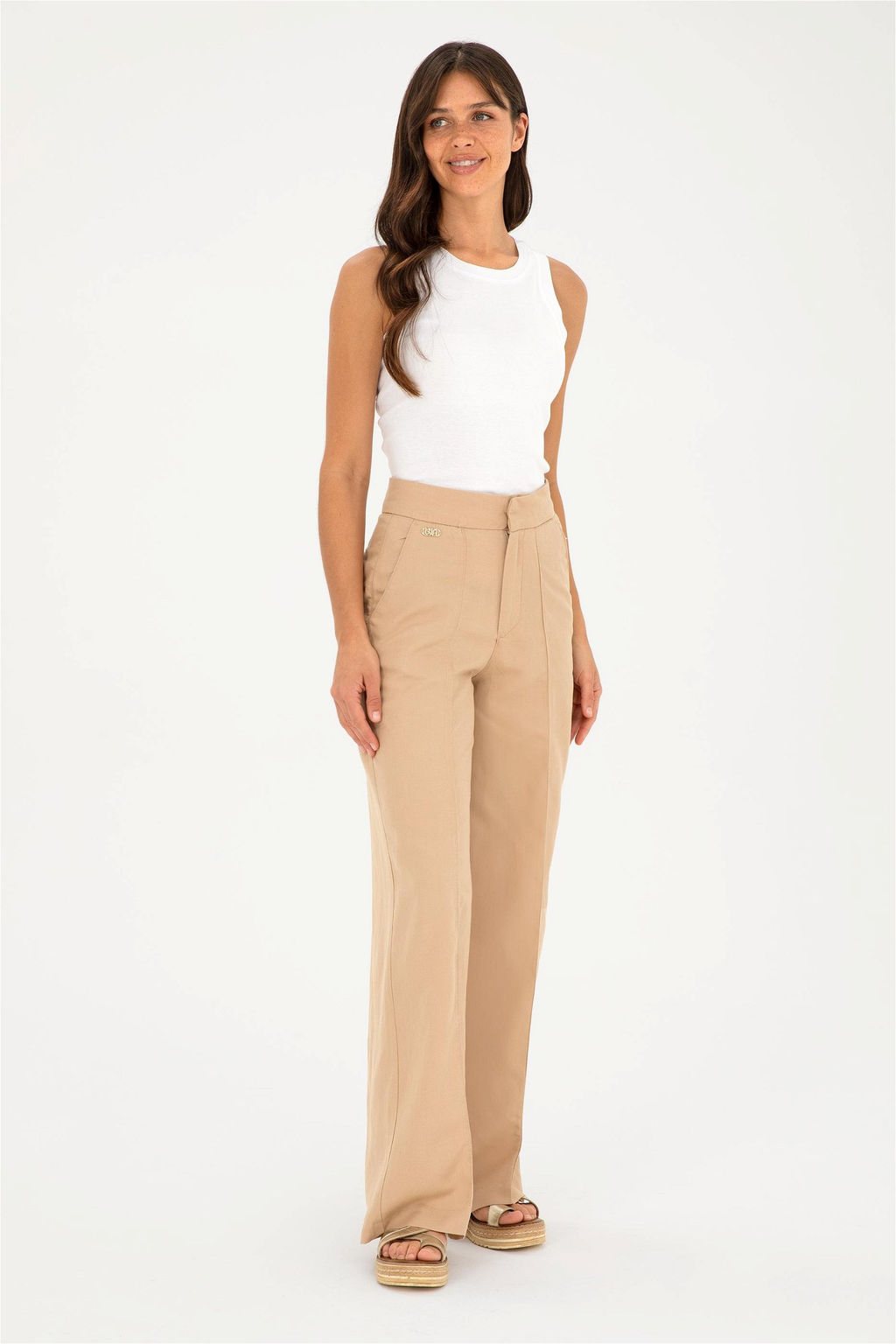 Женская белая базовая футболка без рукавов с круглым вырезом Неожиданная скидка в корзине - U.s. polo assn фото 4