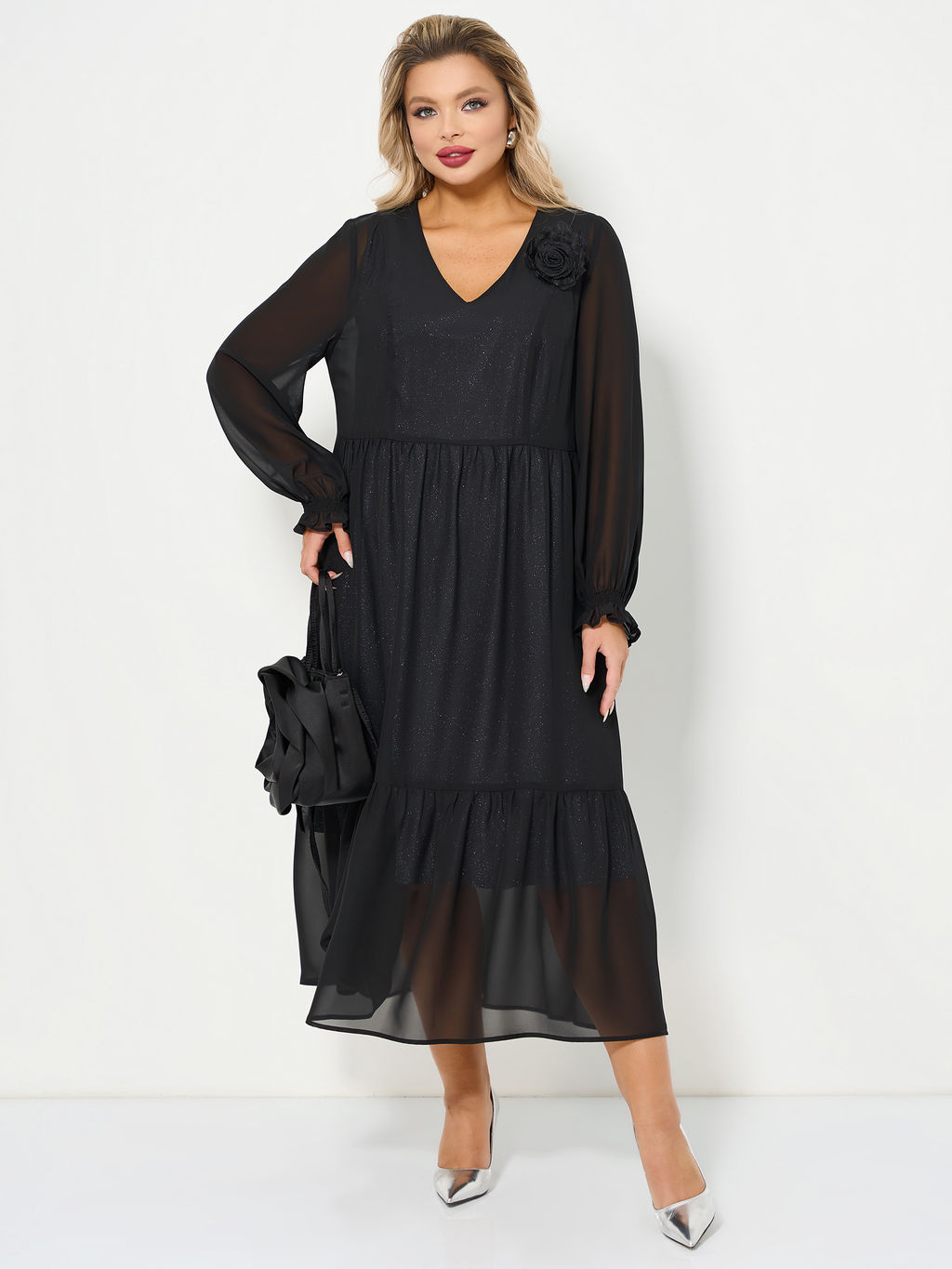 Платье 0355-1 чёрный кристалл