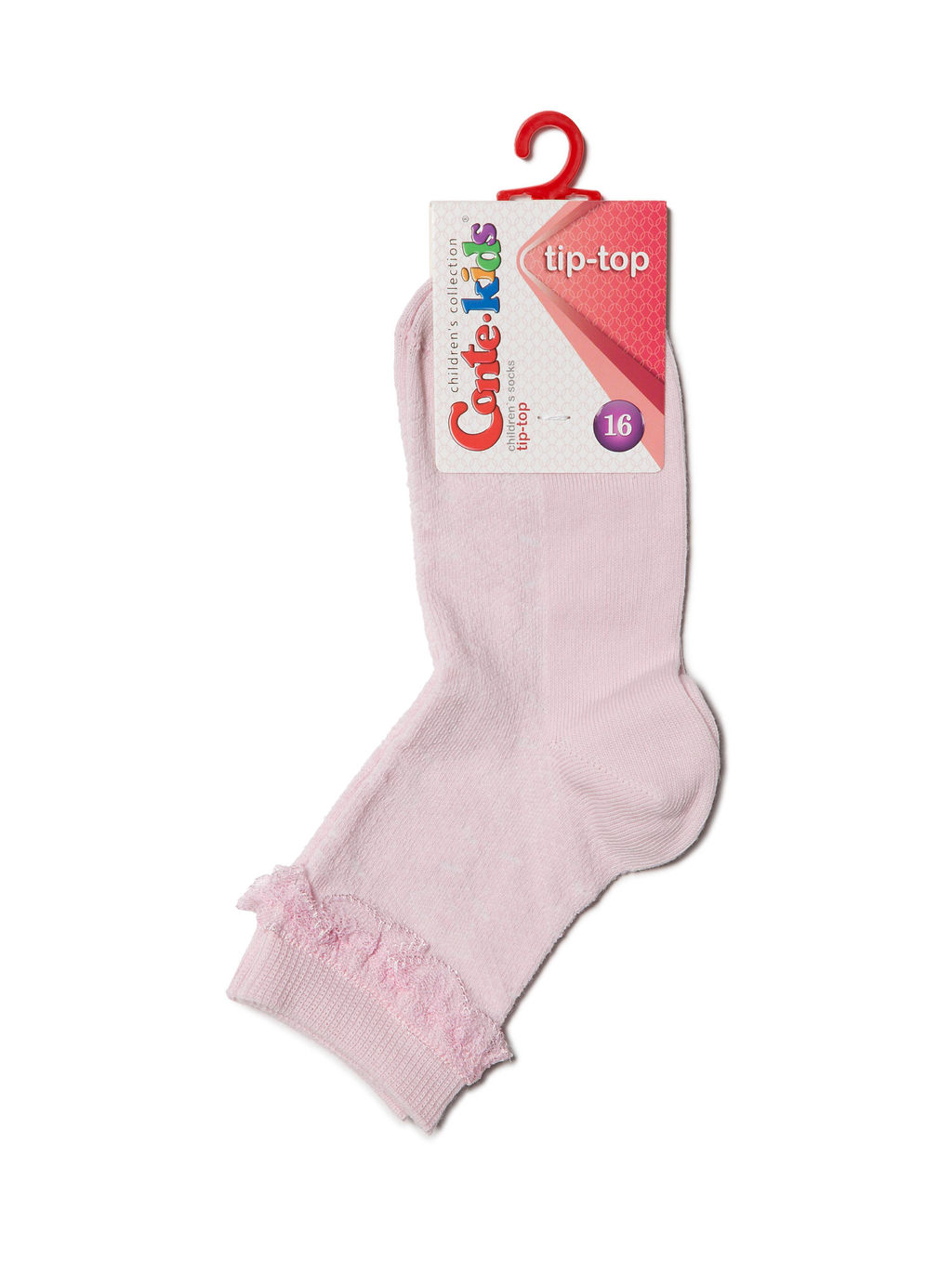 Цена за 2 пары Conte-kids TIP-TOP (с кружевной лентой) св.розовый