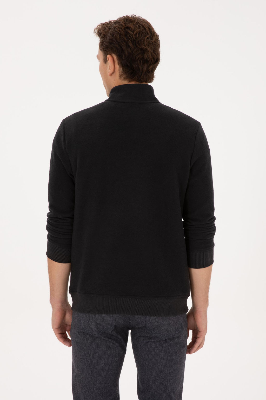 Erkek Siyah Basic Sweatshirt - U.s. polo assn фото 5