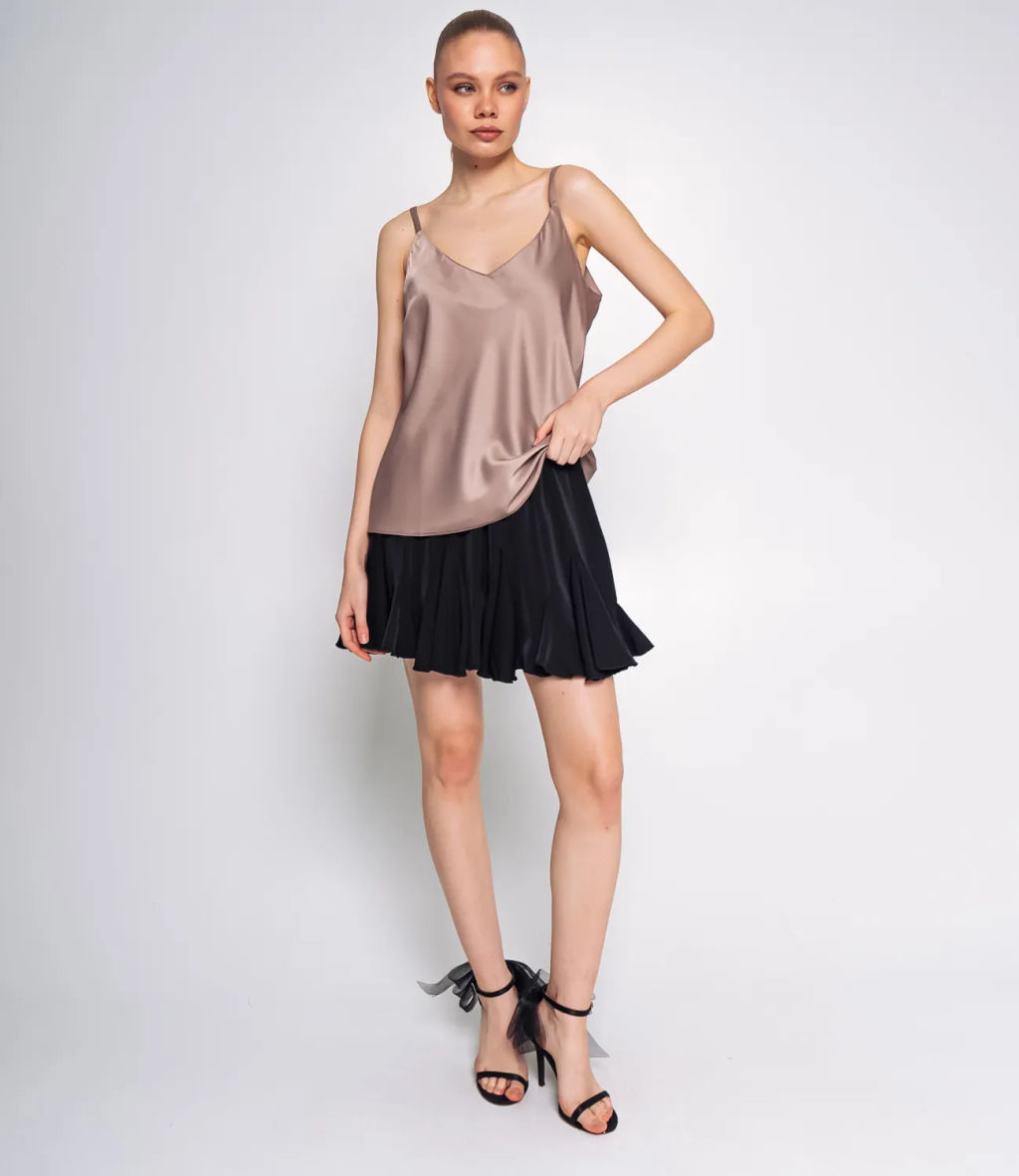 Топ #ОКТ025001, тёмно-бежевый - Dommod фото 8