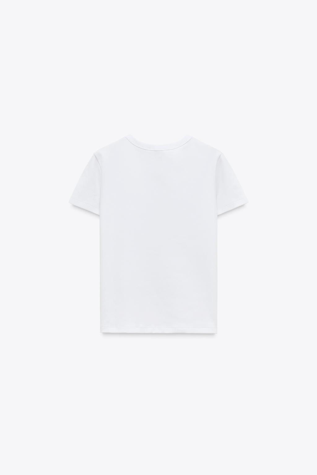 SHORT SLEEVE INTERLOCK T-SHIRT - Zara фото 22