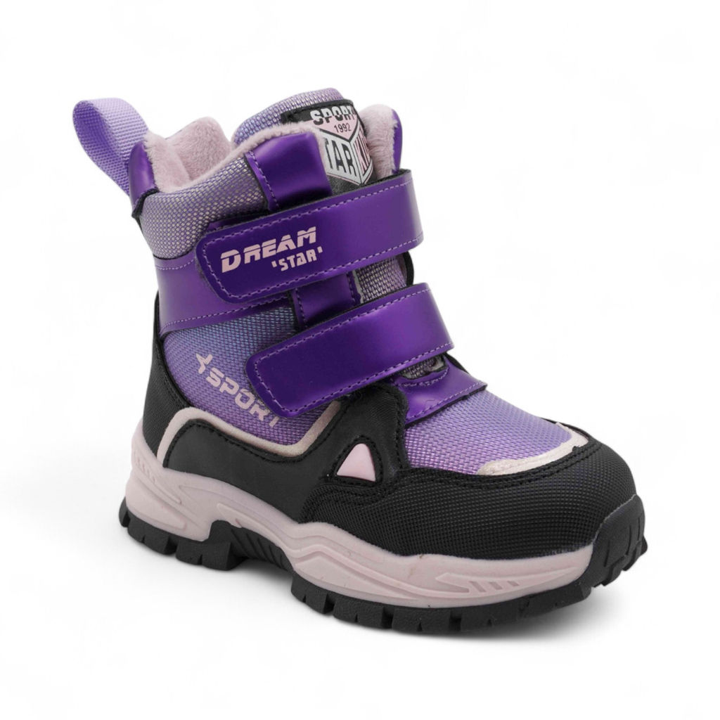 Ботинки мембранные на меху В6675-19 фиолетовые