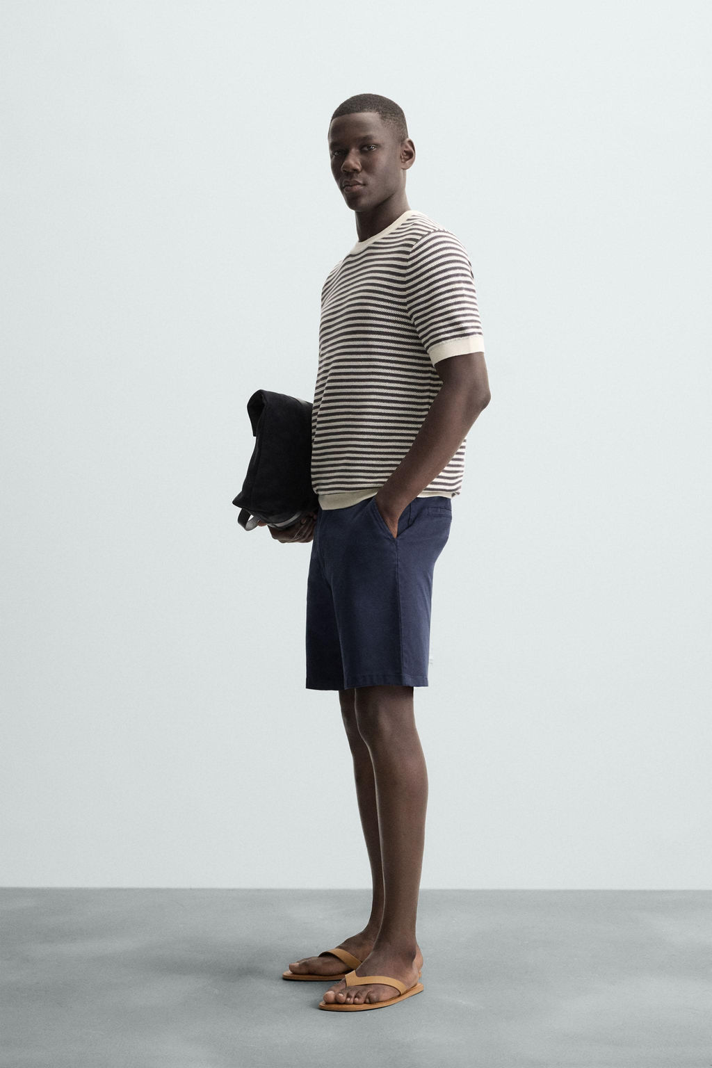 STRIPED KNIT T-SHIRT - Zara фото 12