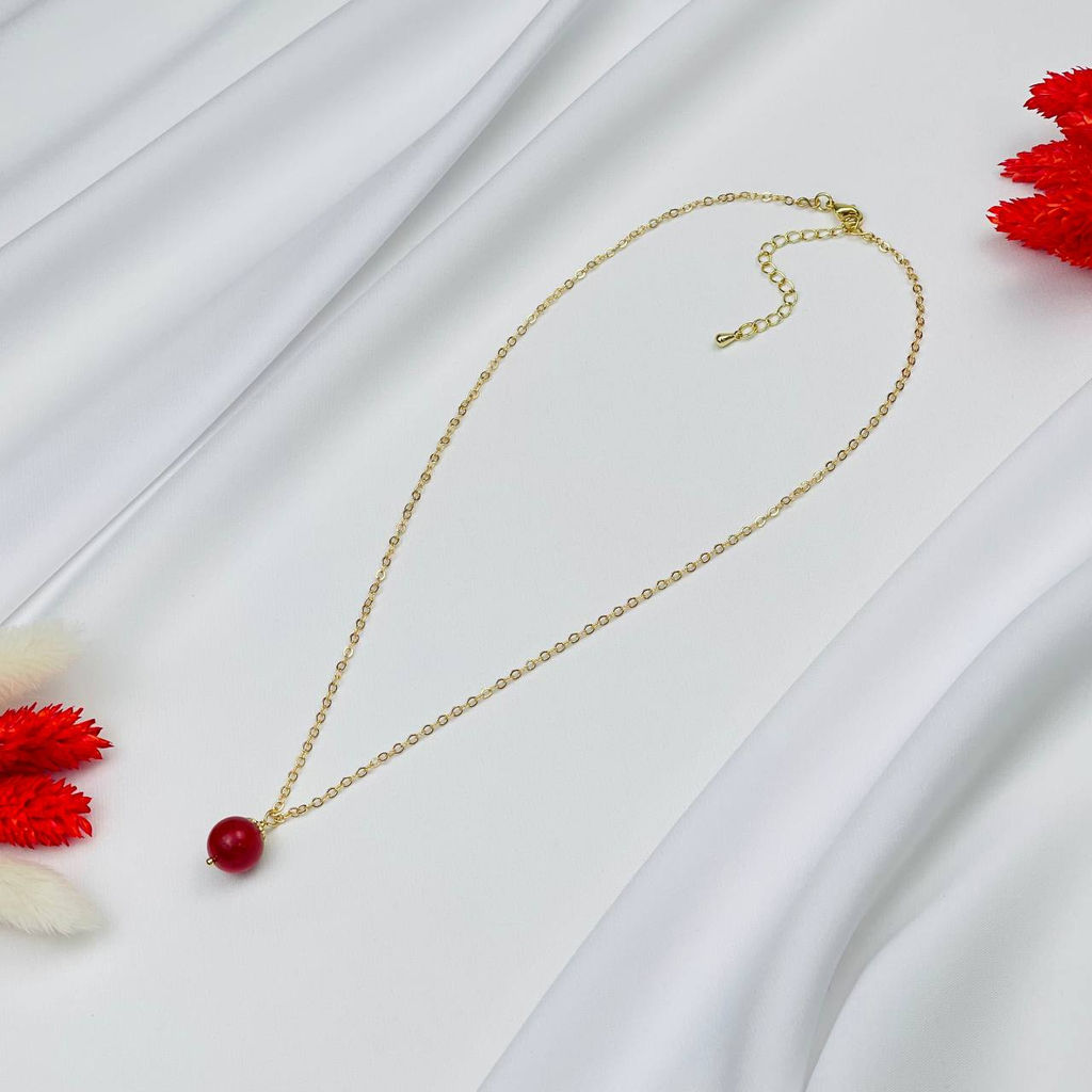 Кулон на цепочке из Коралла 42 см +