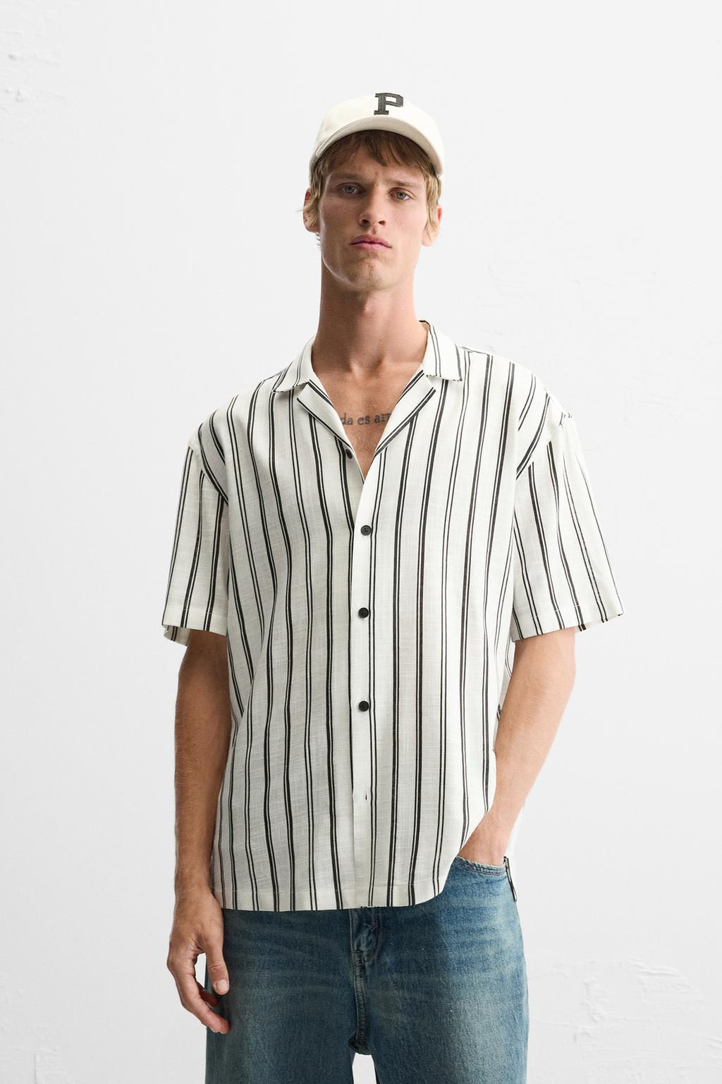 STRIPED TEXTURED SHIRT - Zara фото 2
