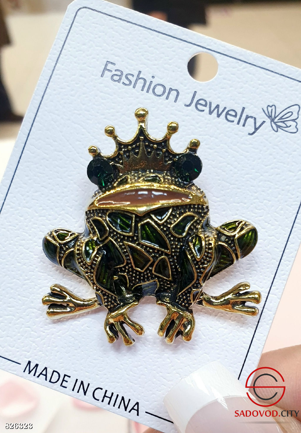 Брошь женская со стразами