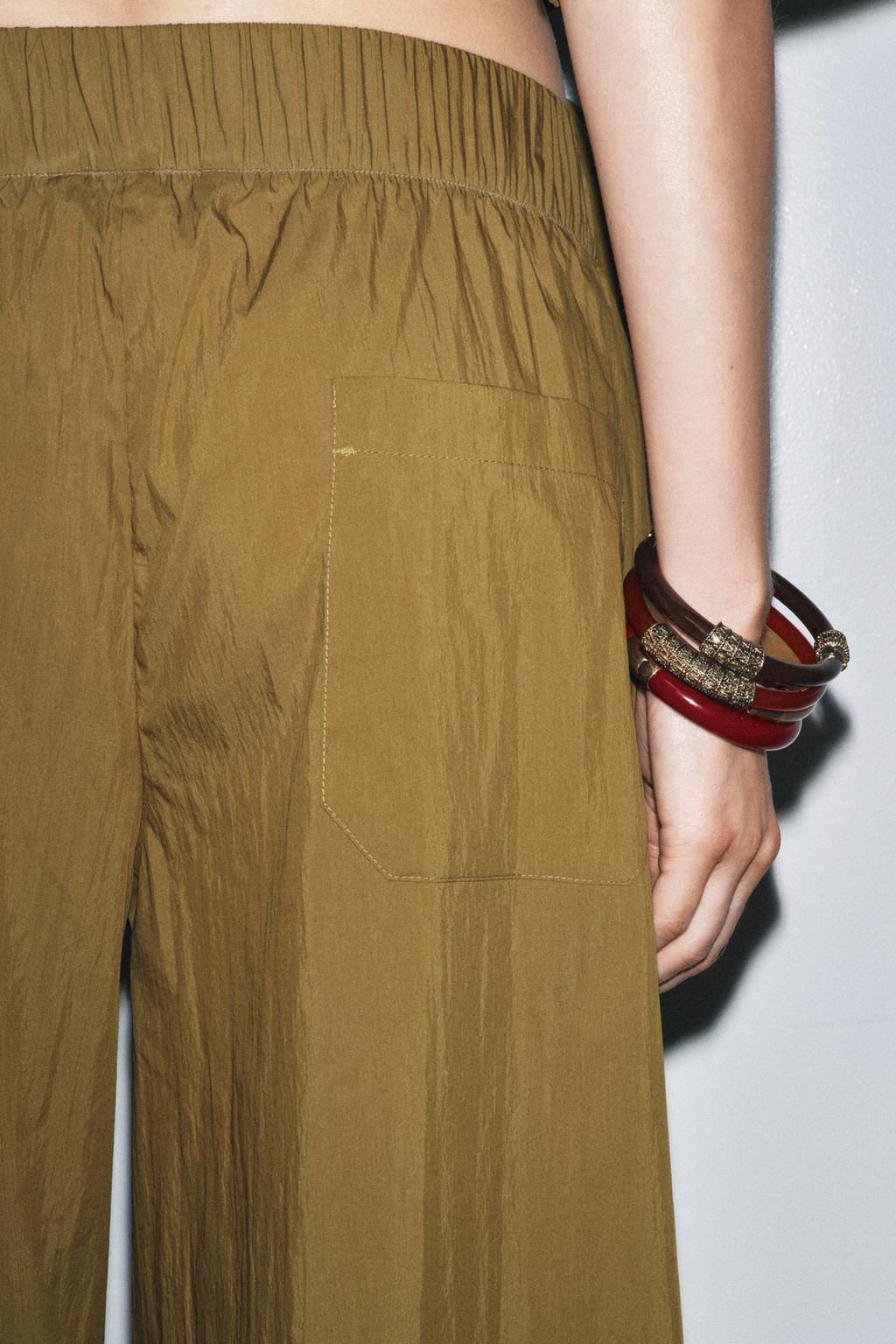 ZW COLLECTION POPLIN DARTED TROUSERS - Zara фото 4