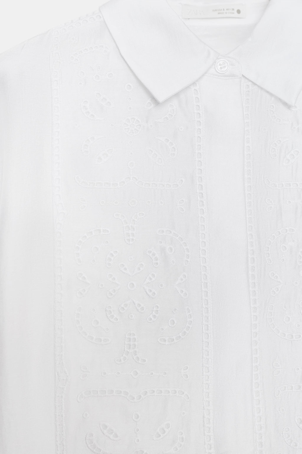 CAMISA FLUIDA BORDADOS ZW COLLECTION / Blanco - Zara фото 7