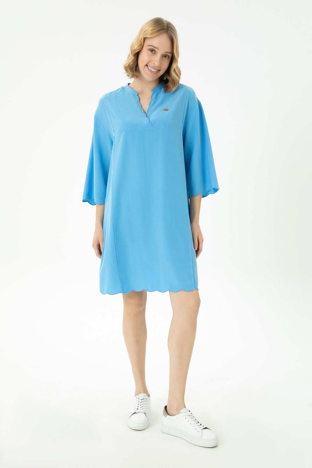 Женское синее тканое платье - U.s. polo assn фото 15