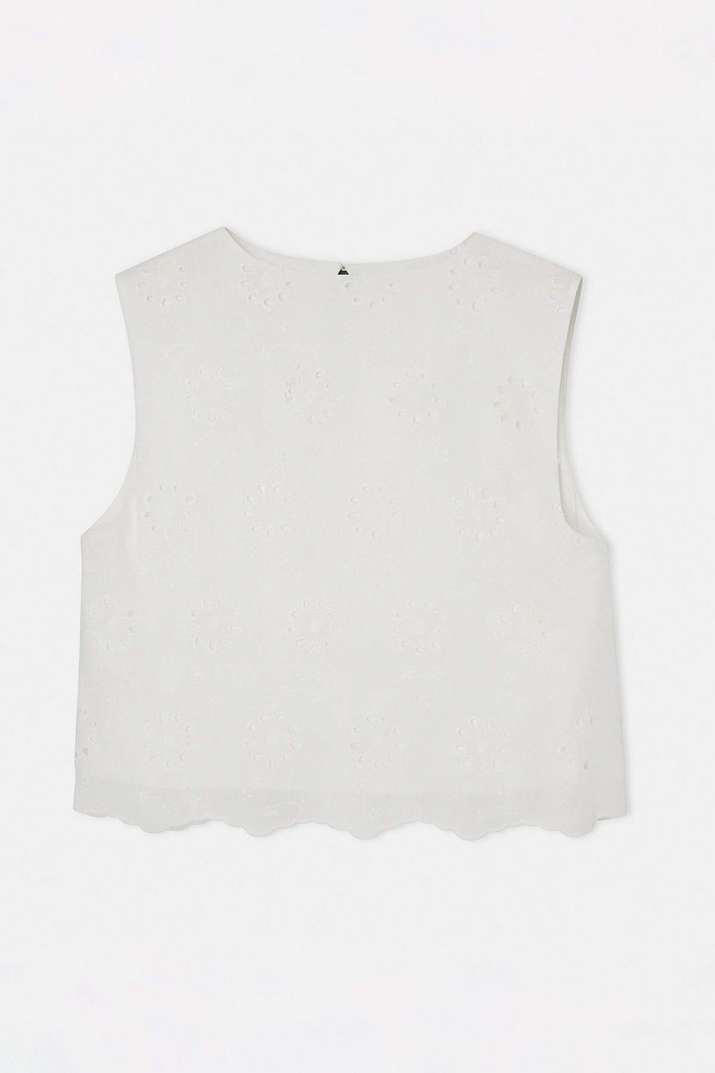 Beyaz Fitted Brode Dokuma Yelek TWOSS26YE00053 - Trendyolmilla фото 2