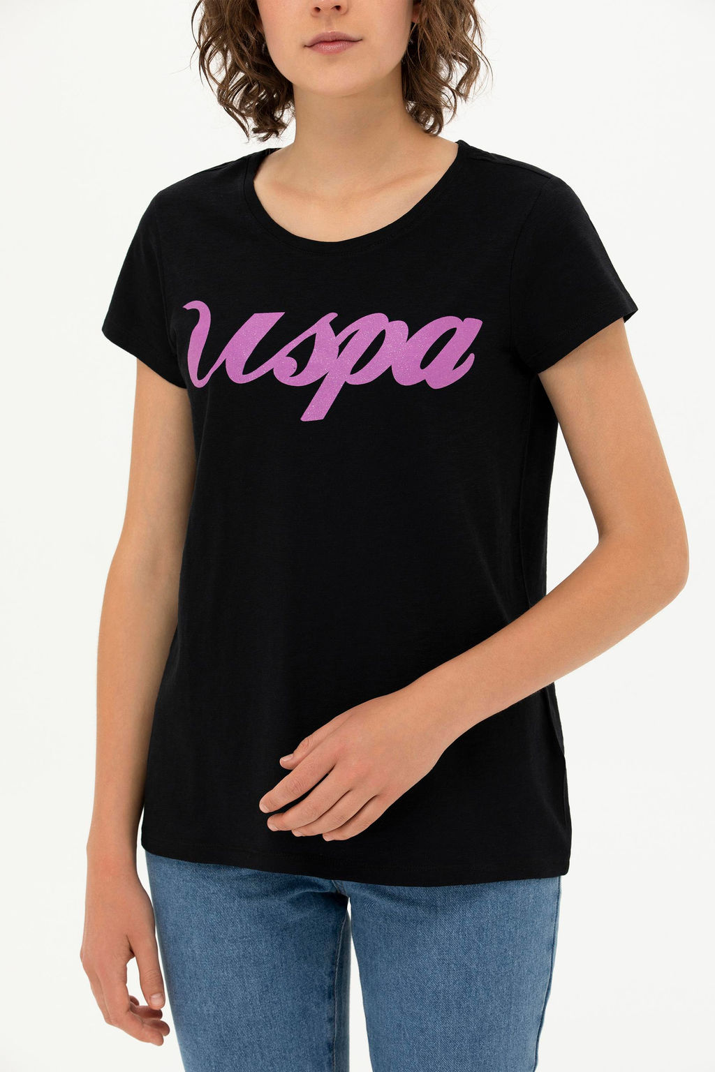 Женская черная футболка с круглым вырезом Неожиданная скидка в корзине - U.s. polo assn фото 13