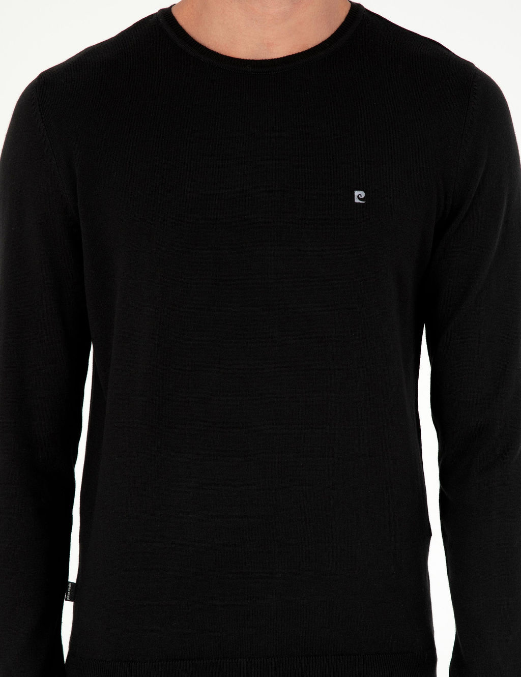 Siyah Slim Fit Bisiklet Yaka Basic Triko Kazak - Pierre cardin фото 6