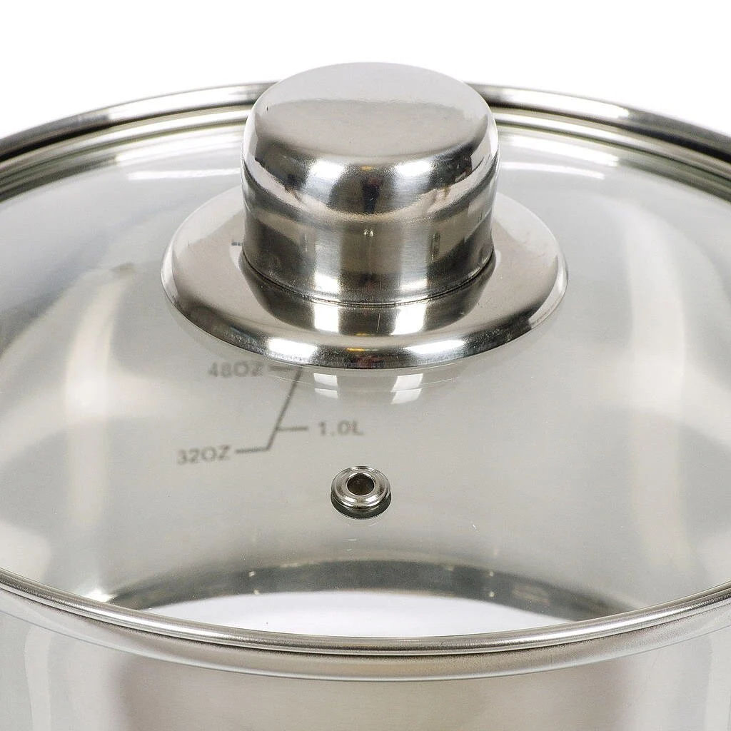 Набор нерж.ст. (кастрюли 1,9л, 2,9л, 3,9л) стекл.крыш. нерж/ручки индукция эконом SD-A17-6 (355350) - Daniks фото 3