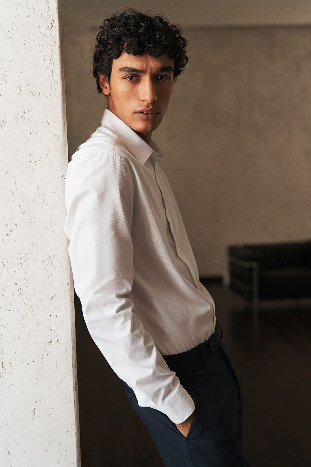 Camisa en algodon pima Slim Fit