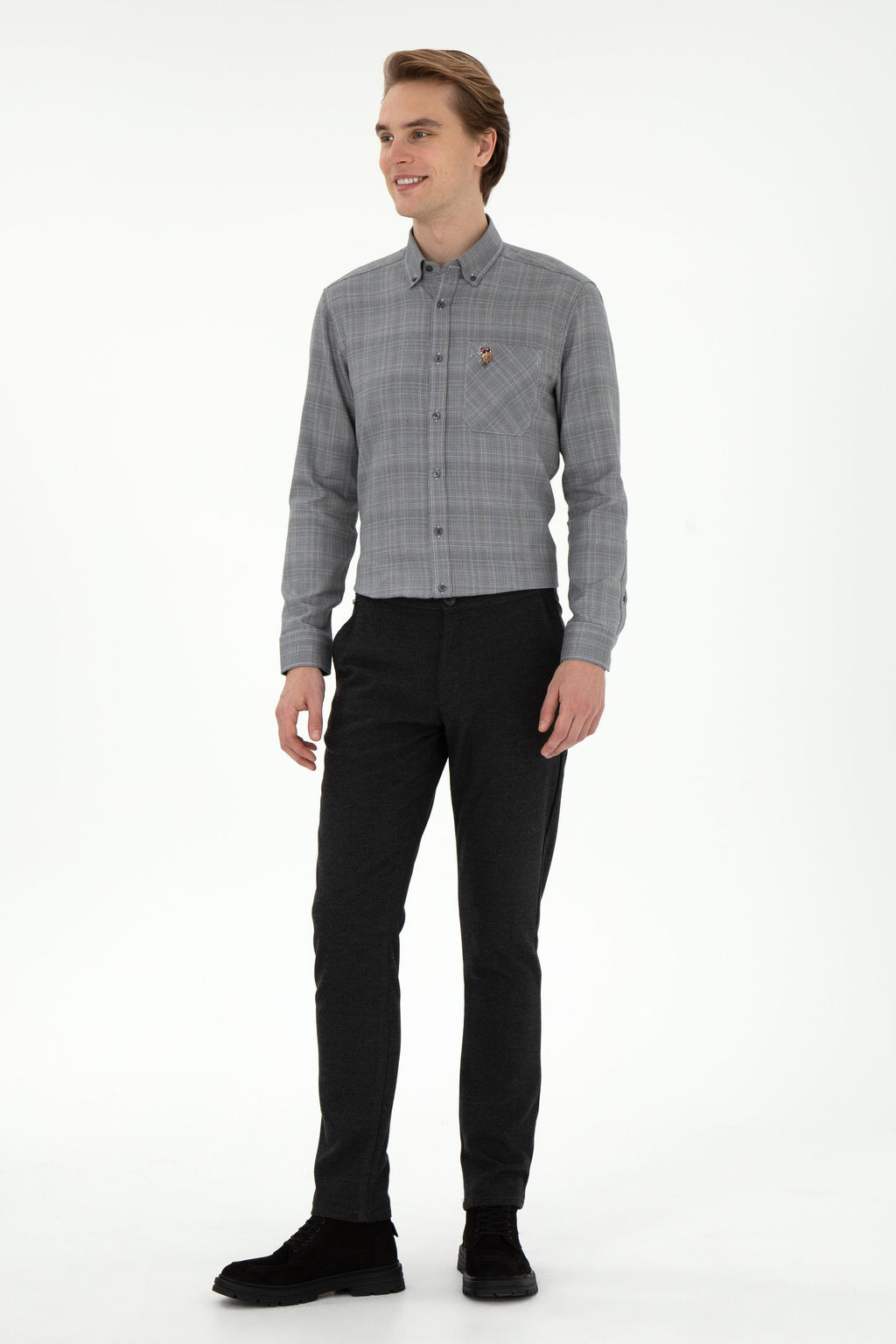 Мужская черная рубашка с длинным рукавом Неожиданная скидка в корзине - U.s. polo assn фото 4