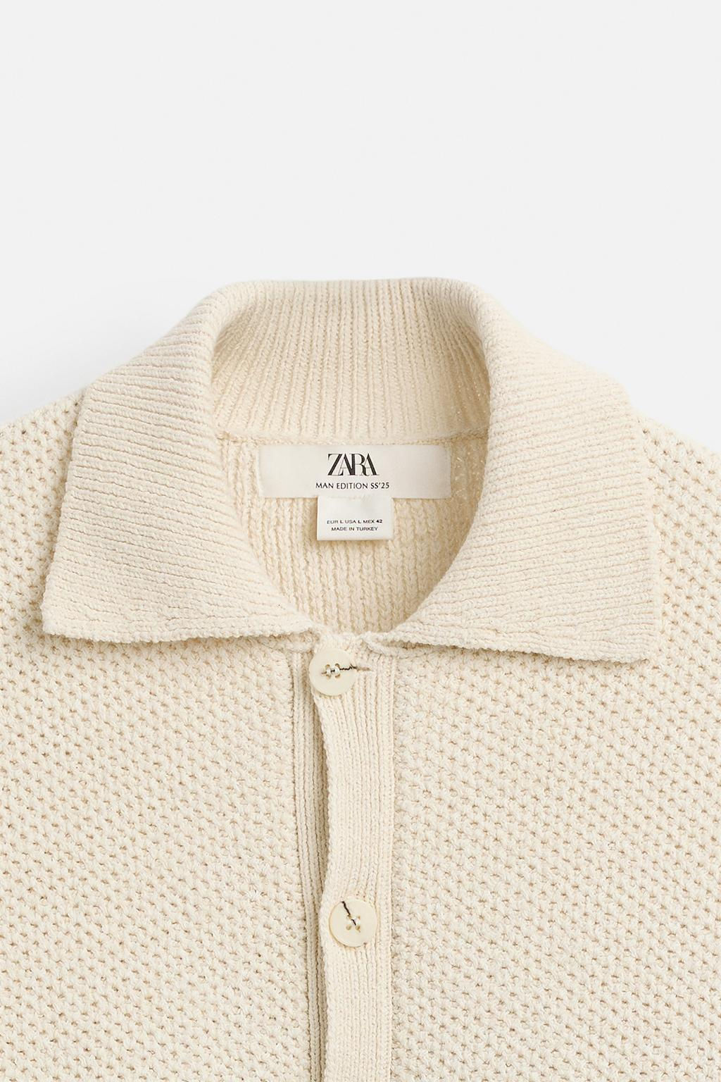 STRIPED KNIT LIMITED EDITION POLO SHIRT - Zara фото 9