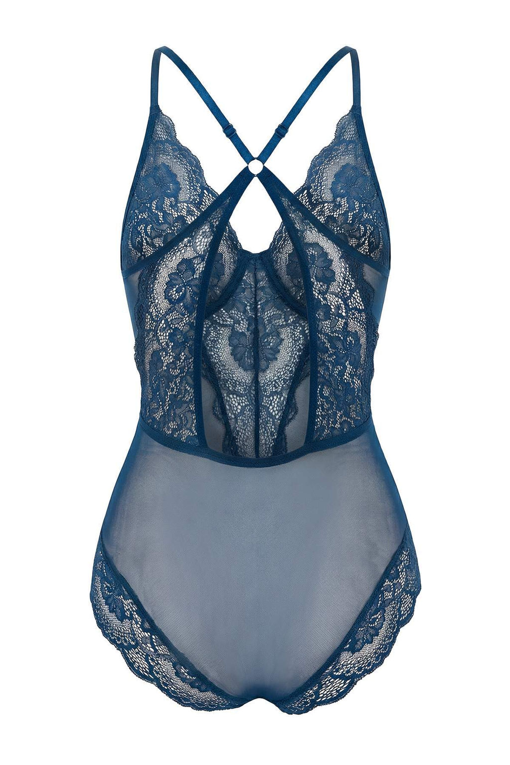 Petrol Tul Dantel Detayl? Kaps?z Orme Body THMSS25BD00008