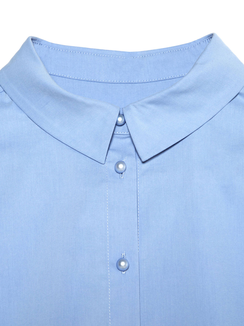 CONTE Однотонная хлопковая рубашка с декоративными пуговицами LBL 1041 light blue - Conte elegant фото 6