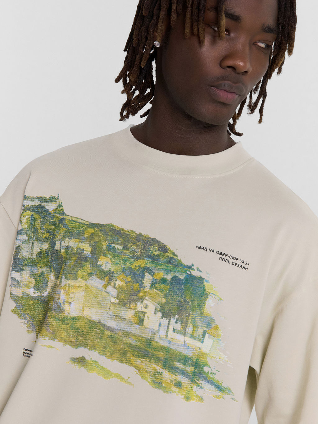 ФУТБОЛКА МУЖСКАЯ св.фисташка +печать 111883