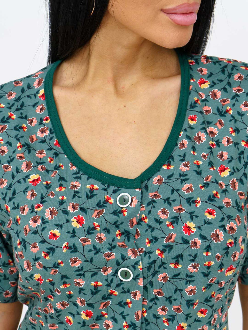 Халат женский, цвет зеленый