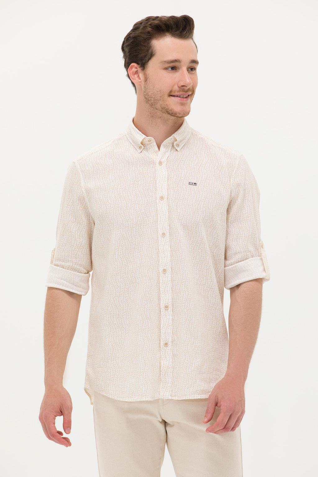 U. S. Polo Assn Мужская рубашка с длинным рукавом Stone - U.s. polo assn фото 17