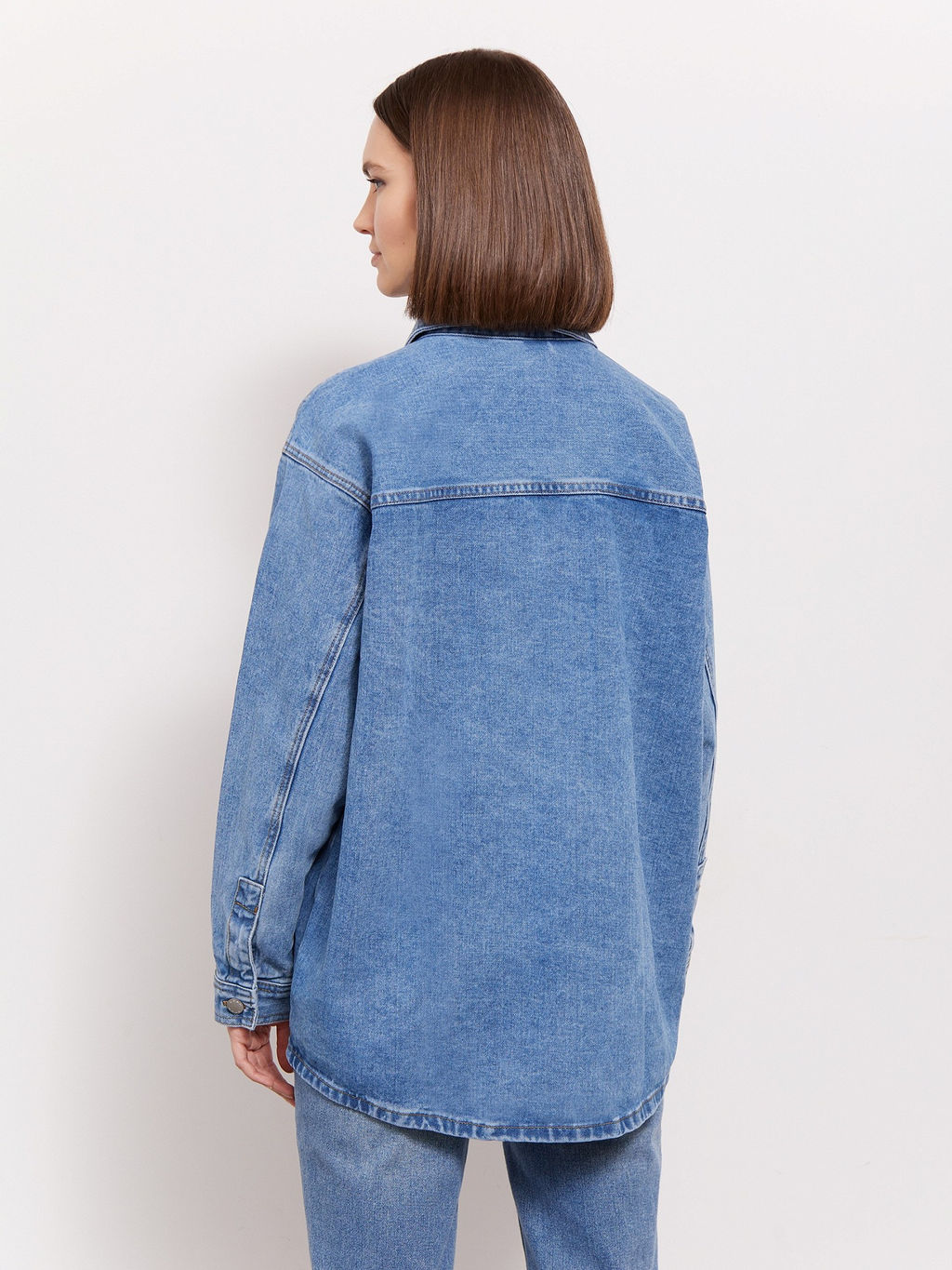 Рубашка из денима с карманами B2681/carnia - Emka фото 7