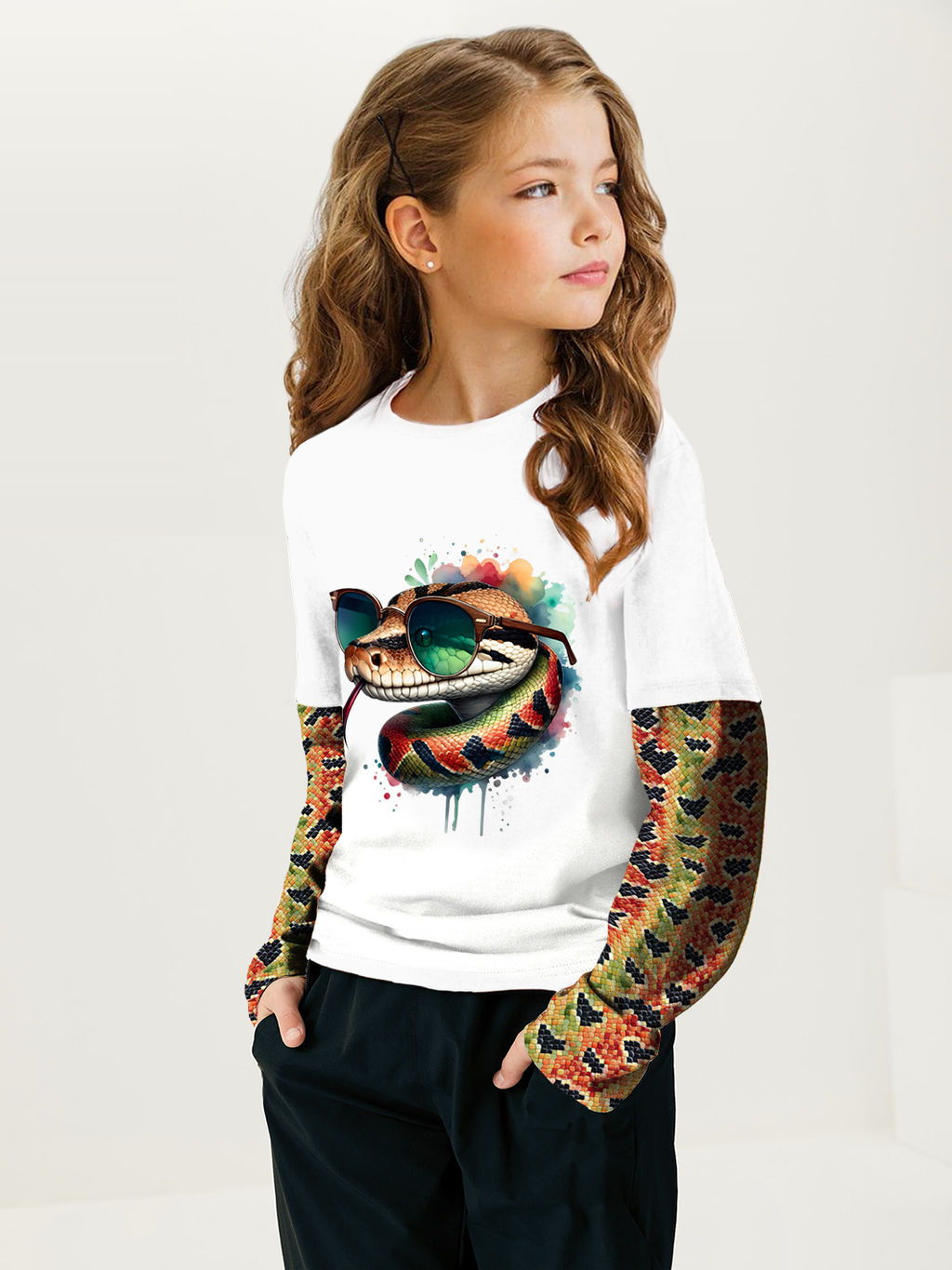 Футболка с длинным рукавом "Винтаж",белый