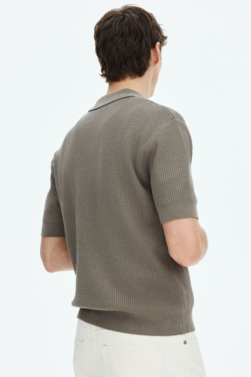 Polo en punto trenzado Regular Fit - H&m фото 5