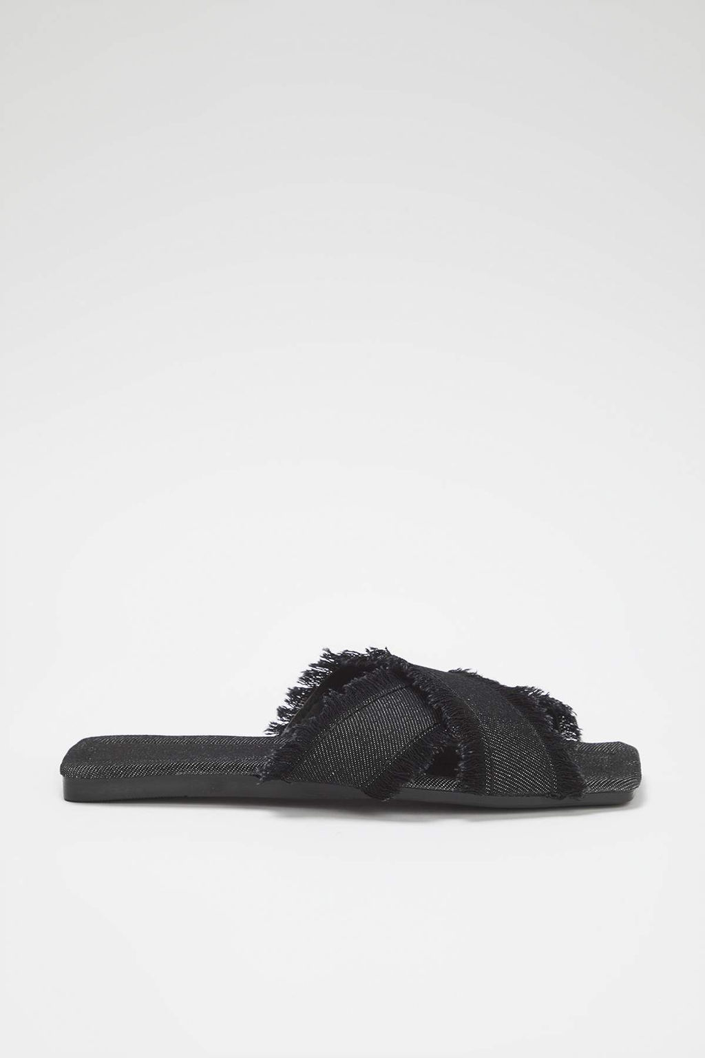 Trendyol Shoes Ekru Puskul Detayl? Denim Capraz Bantl? Kad?n Terlik TAKSS25TE00043 - Trendyolmilla фото 8