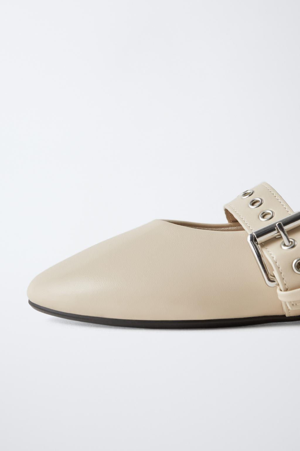 BALLET FLATS WITH BUCKLE - Zara фото 5